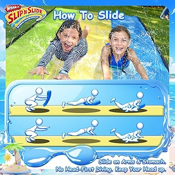 Amazon.com: Wham-O Slip N Slide 18ft Triple Wave Rider with